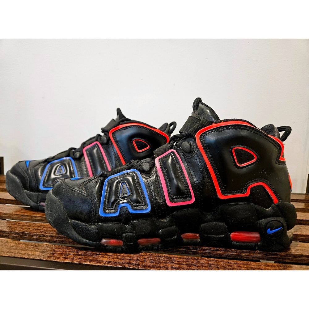 Nike Air More Uptempo Electric Black Blue Pink FD0729-001 Mens 7 Womens 8.5